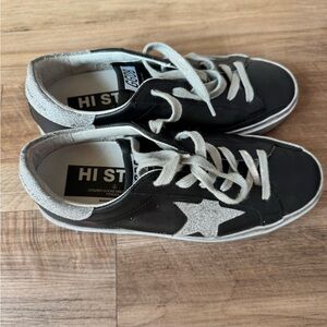 Golden Goose Black Sneakers with Silver Star
